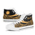 Nauru Custom Personalised High Top Shoes Gold - Polynesian Tentacle Tribal Pattern - Polynesian Pride