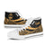 Guam High Top Shoes Gold - Polynesian Tentacle Tribal Pattern - Polynesian Pride