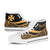 Wallis And Futuna Custom Personalised High Top Shoes Gold - Polynesian Tentacle Tribal Pattern - Polynesian Pride