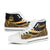 Vanuatu High Top Shoes Gold - Polynesian Tentacle Tribal Pattern - Polynesian Pride