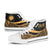 Northern Mariana Islands High Top Shoes Gold - Polynesian Tentacle Tribal Pattern - Polynesian Pride