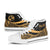 Tonga Custom Personalised High Top Shoes Gold - Polynesian Tentacle Tribal Pattern - Polynesian Pride