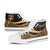 Fiji Custom Personalised High Top Shoes Gold - Polynesian Tentacle Tribal Pattern - Polynesian Pride