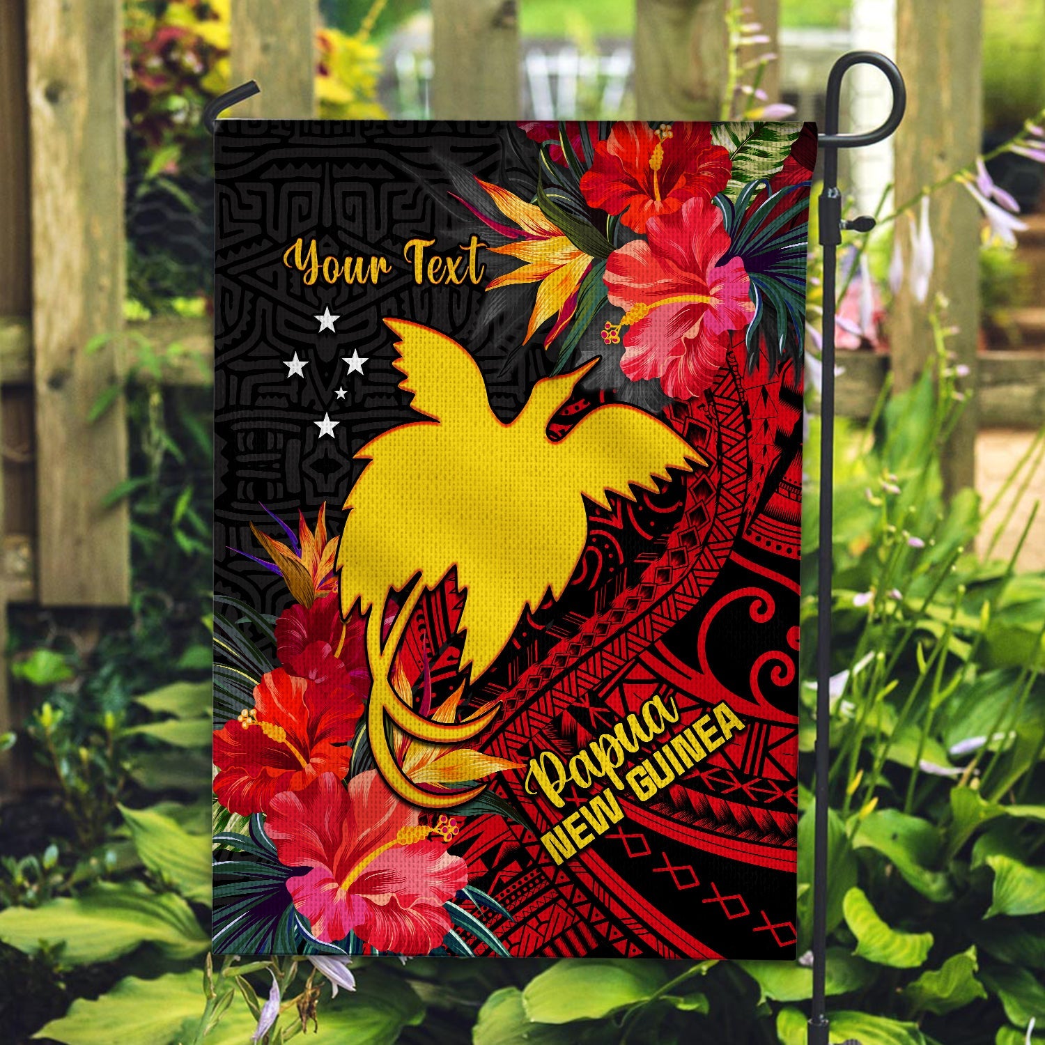 (Custom Personalised) Papua New Guinea Flag Bird of Paradise Ver.02 LT13 House Flag - Polynesian Pride