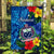 Samoa Flag Coat Of Arms Mix Tropical Flowers LT14 - Polynesian Pride