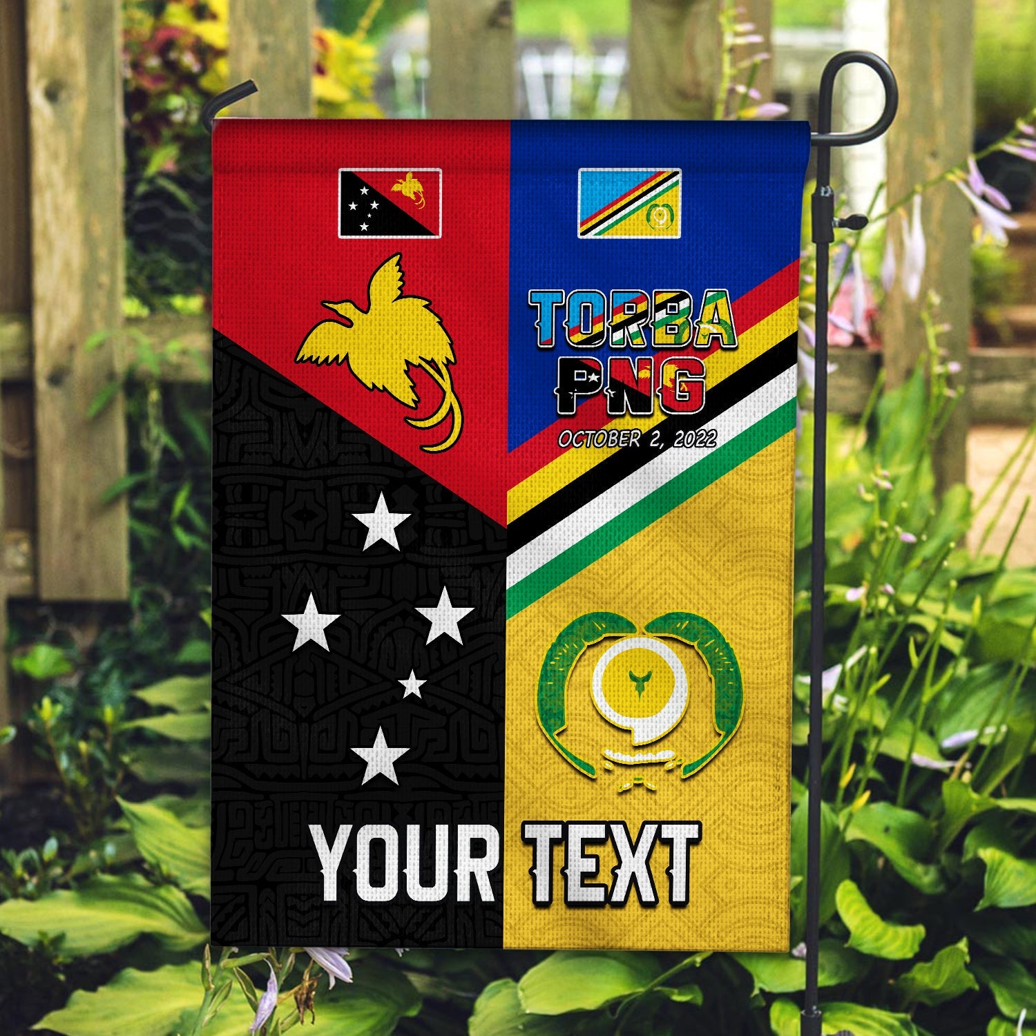 (Custom Personalised) Torba PNG Day Flag 2022 Simple Polynesia LT13 House Flag - Polynesian Pride