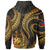 Samoa Polynesian Zip up Hoodie Gold Plumeria - Polynesian Pride