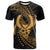 Pohnpei Micronesian T Shirt Gold Spiral Pattern Hibiscus Unisex GOLD - Polynesian Pride