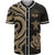 Marshall Islands Baseball Shirt - Gold Tentacle Turtle Crest Unisex Gold - Polynesian Pride