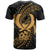 Pohnpei Micronesian Custom T Shirt Gold Spiral Pattern Hibiscus - Polynesian Pride