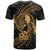 Yap Micronesian T Shirt Gold Spiral Pattern Hibiscus - Polynesian Pride