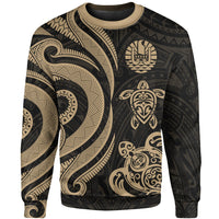 Tahiti Sweater - Gold Tentacle Turtle Unisex Gold - Polynesian Pride