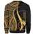 Yap Custom Personalised Sweatshirt - Gold Polynesian Tentacle Tribal Pattern - Polynesian Pride