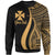 Wallis And Futuna Custom Personalised Sweatshirt - Gold Polynesian Tentacle Tribal Pattern Unisex Gold - Polynesian Pride