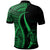 Niue Custom Polo Shirt Green Polynesian Tentacle Tribal Pattern - Polynesian Pride