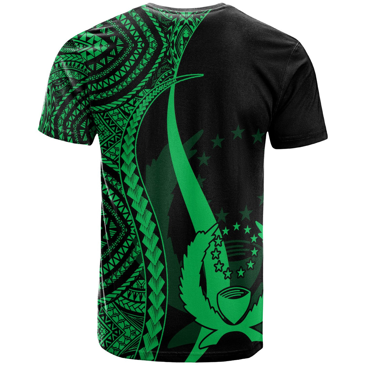 Pohnpei T Shirt Green Micronesian Tentacle Tribal Pattern - Polynesian Pride