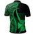 Wallis and Futuna Polo Shirt Green Polynesian Tentacle Tribal Pattern - Polynesian Pride