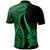 Tahiti Custom Polo Shirt Green Polynesian Tentacle Tribal Pattern - Polynesian Pride