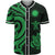 Nauru Baseball Shirt - Green Tentacle Turtle Unisex White - Polynesian Pride