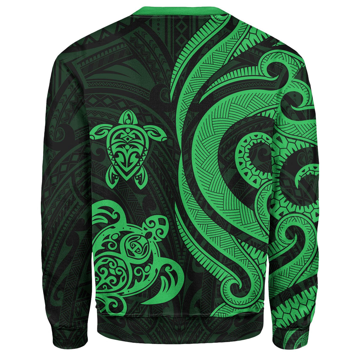 Tahiti Sweater - Green Tentacle Turtle - Polynesian Pride