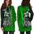 Polynesian Hawaii Custom Personalised Hoodie Dress Green - Turtle with Hook - Polynesian Pride