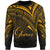 Guam Sweatshirt - Cross Style Gold Color Unisex Black - Polynesian Pride