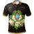 Guam Polo Shirt Polynesian Gold Patterns Collection Unisex Black - Polynesian Pride