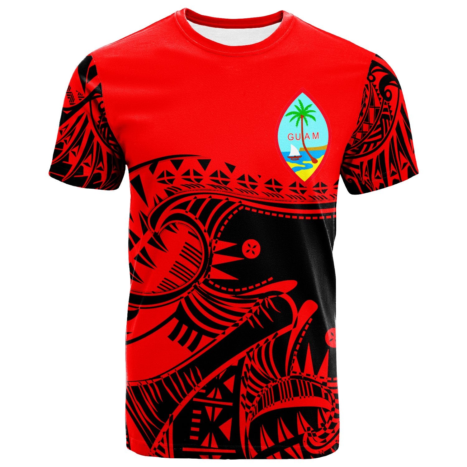 Guam Custom T Shirt Youthful Dynamic Style Unisex Red - Polynesian Pride