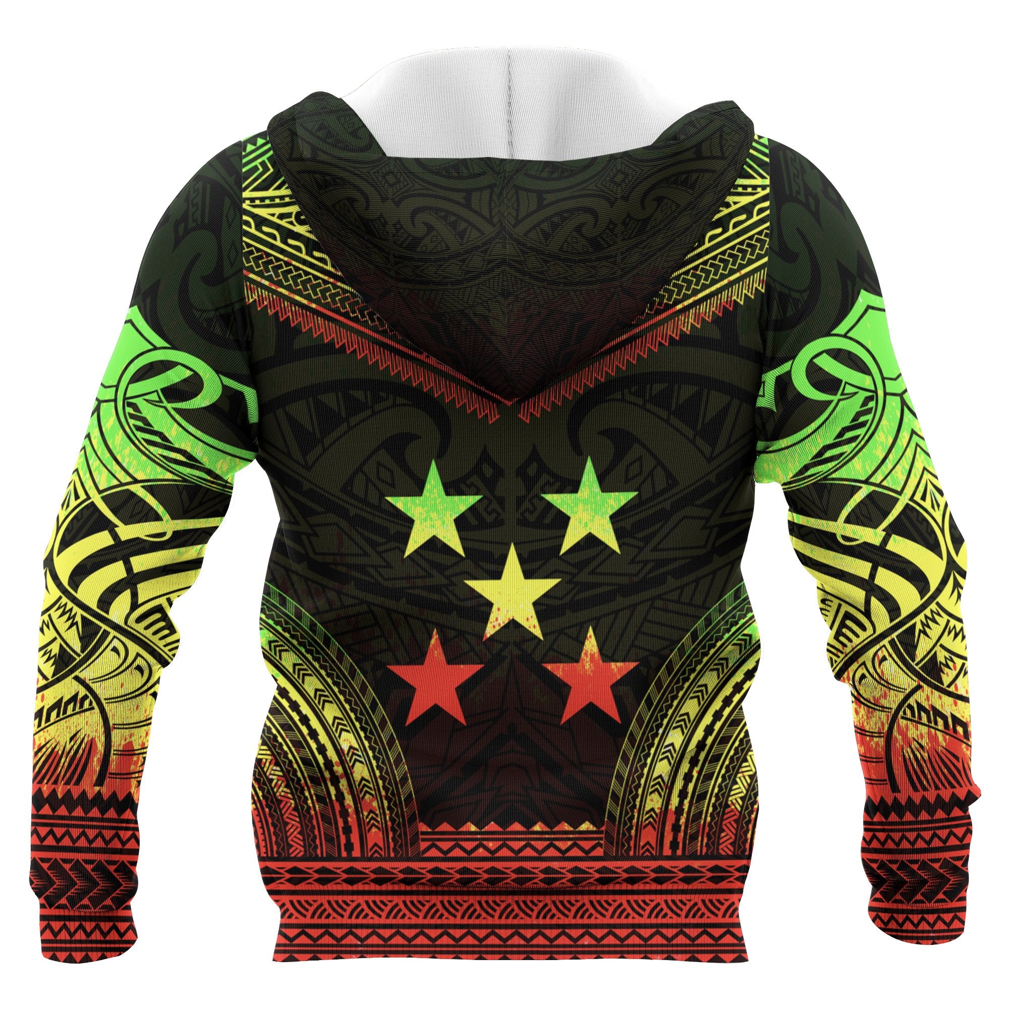 Gambier Islands Polynesian Chief Custom Hoodie Reggae Version Unisex Reggae - Polynesian Pride