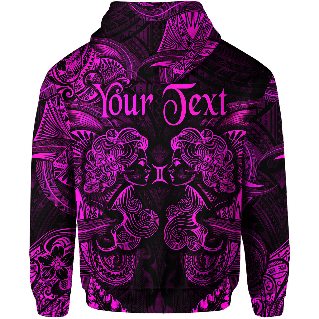 Custom Gemini Zodiac Polynesian Hoodie Unique Style Pink LT8 - Polynesian Pride