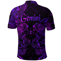 Gemini Zodiac Polynesian Polo Shirt Unique Style Purple LT8 - Polynesian Pride