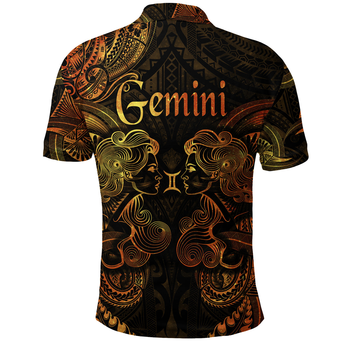 Gemini Zodiac Polynesian Polo Shirt Unique Style Gold LT8 - Polynesian Pride