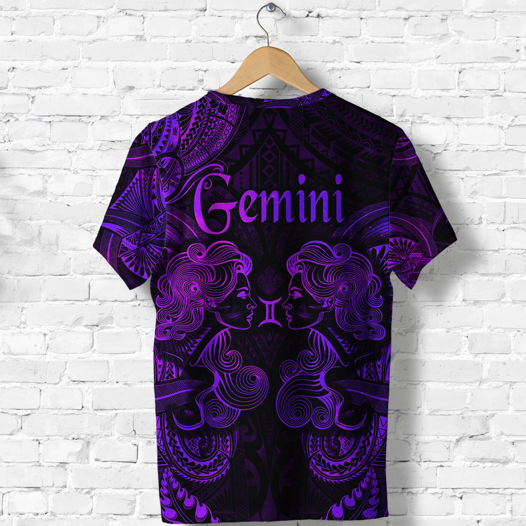 Gemini Zodiac Polynesian T Shirt Unique Style Purple LT8 - Polynesian Pride