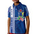 Cook Islands Turtle With Polynesian Geometrical Pattern Polo Shirt KID LT7 Kid Blue - Polynesian Pride