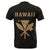 Hawaii Kakau Kanaka Map T Shirt Gold - Polynesian Pride