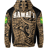 Polynesian Kanaka Maoli Hawaii Hoodie Gold Gel Style - Polynesian Pride