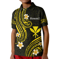 Hawaii Polo Shirt Gold Polynesian Line Style LT9 Kid Gold - Polynesian Pride