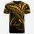 Chuuk State T Shirt Gold Color Cross Style Unisex Black - Polynesian Pride