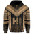 Hawaiian Kanaka Polynesian Zip up Hoodie Active Gold - Polynesian Pride