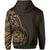 Hawaii Polynesian Zipper Hoodie Gold Emboss Style - Polynesian Pride