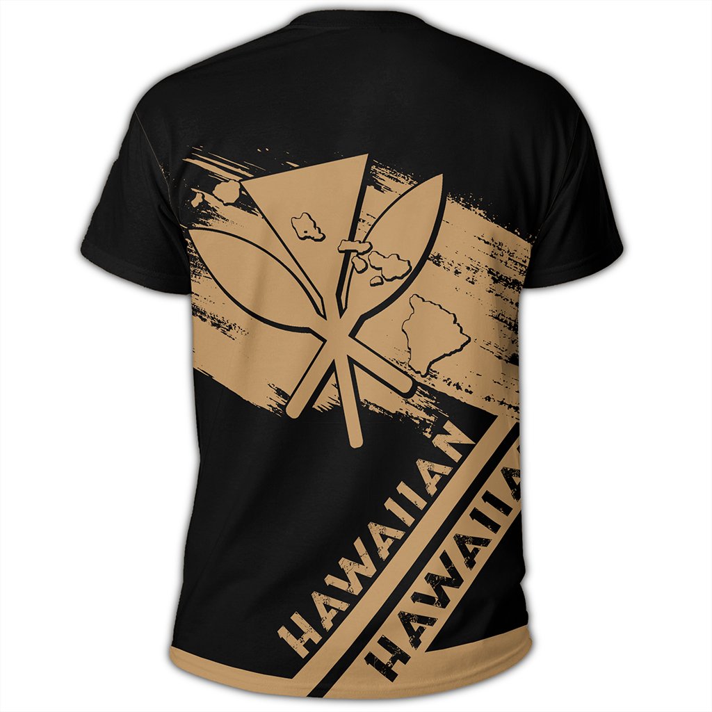Hawaiian Map Kanaka Identifier T Shirt Brusch Style - Polynesian Pride