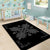 Hawaiian Quilt Maui Plant And Hibiscus Pattern Area Rug - Gray Black - AH - Polynesian Pride