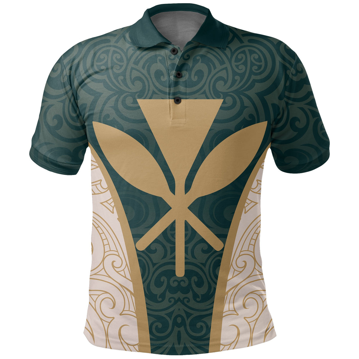 Custom Hawaii Kanaka Map Polo Shirt Special Edition James Style Green - Polynesian Pride
