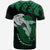 Hawaii Polynesian Aumakua Hammerhead Shark T Shirt Cloud Style Green - Polynesian Pride