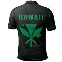 Hawaii Kanaka Map Polo Shirt Green - Polynesian Pride