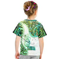 New Zealand Maori T Shirt Aotearoa Manaia Green Paua Shell Heare Ra LT9 - Polynesian Pride