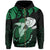 Hawaii Polynesian Aumakua Hammerhead Shark Hoodie Zip Cloud Style Green - Polynesian Pride