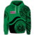 Hawaii Coat of Arms Hoodie Waveshape Style Green - Polynesian Pride