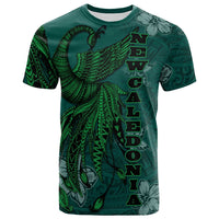 New Caledonia T Shirt Polynesian Phoenix Bird, Fairytales Bird Green Unisex Green - Polynesian Pride