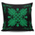 Hawaiian Quilt Maui Plant And Hibiscus Pattern Pillow Covers - Green Black - AH One Size Green - Polynesian Pride